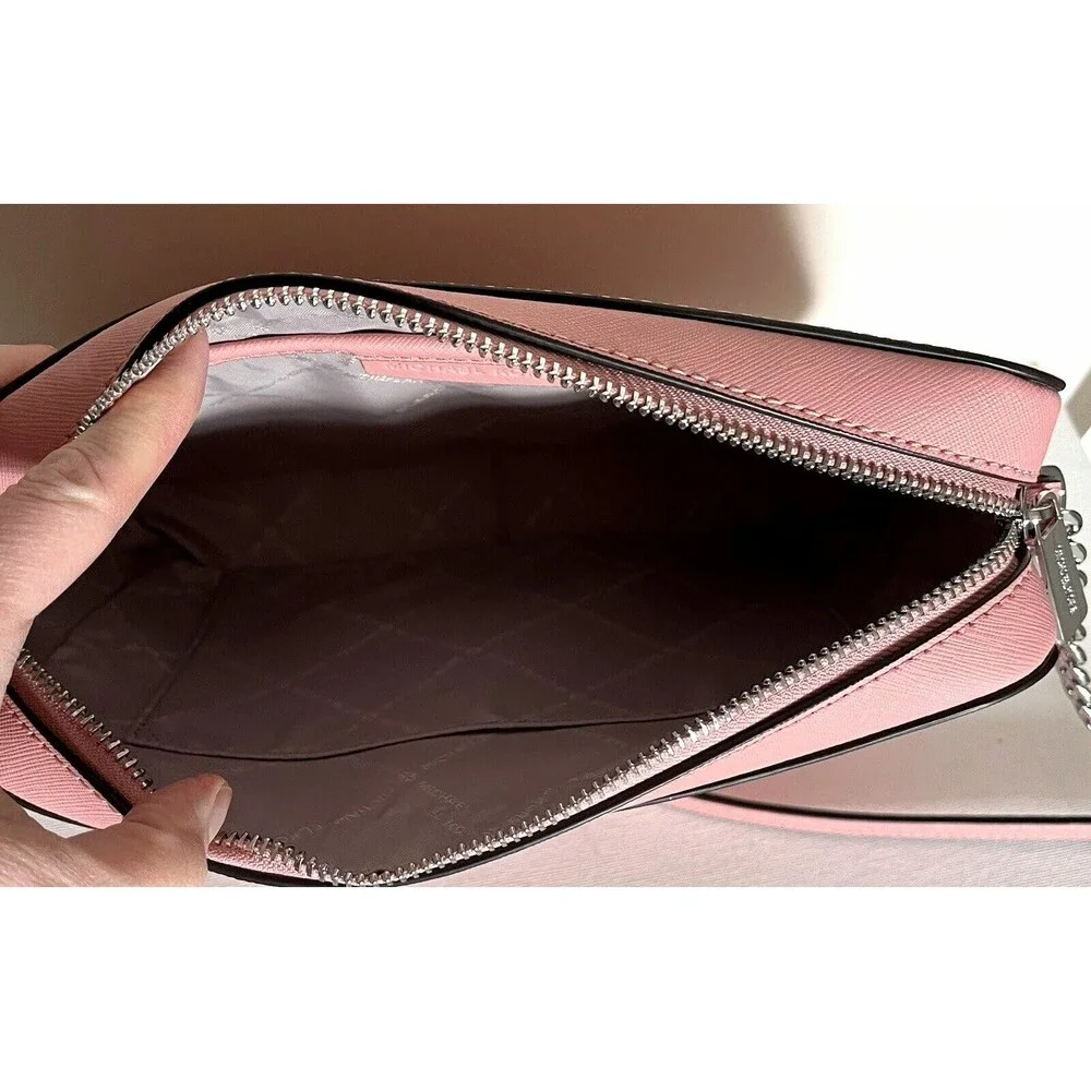 New Michael Kors Jet Set Item Large Zip Chain Crossbody Primrose - Picture 5 of 5